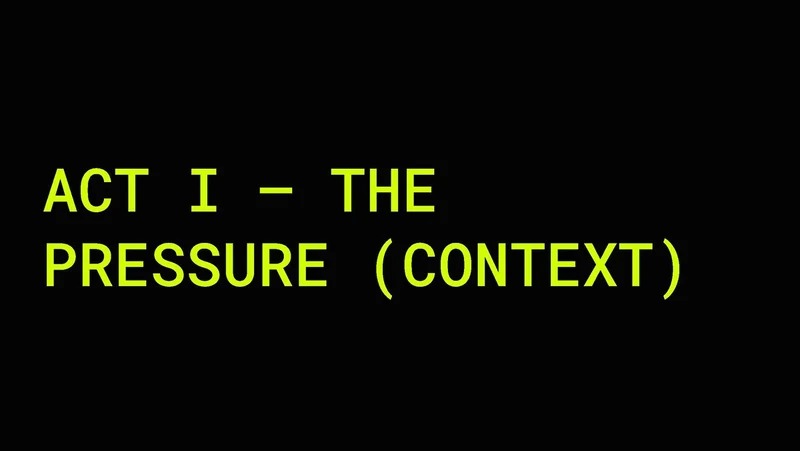 Act I divider: The Pressure.