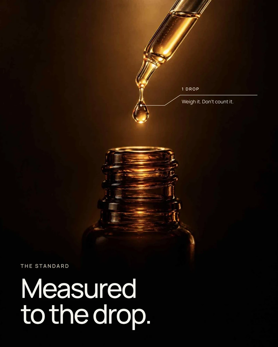 KIMIYA Instagram post 9: Measured to the drop product scene