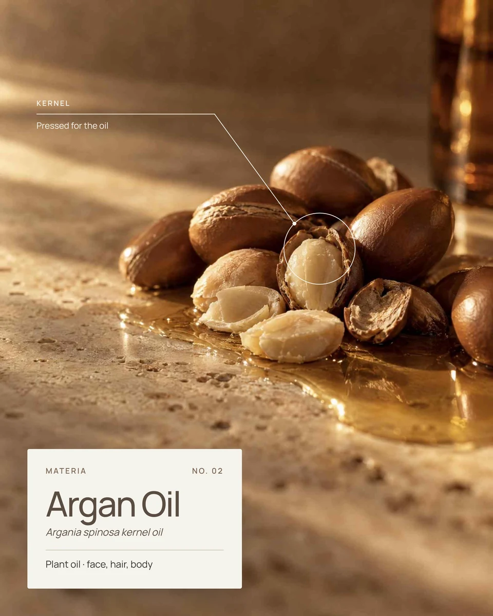 KIMIYA Instagram post 4: Argan Oil material scene